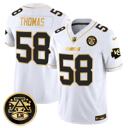 Men's Kansas City Chiefs 2025 Gold Vapor Limited Jersey - All Stitched