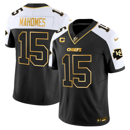 Men's Kansas City Chiefs 2025 Gold Vapor Limited Jersey - All Stitched