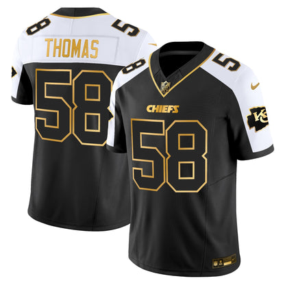 Men's Kansas City Chiefs 2025 Gold Vapor Limited Jersey - All Stitched