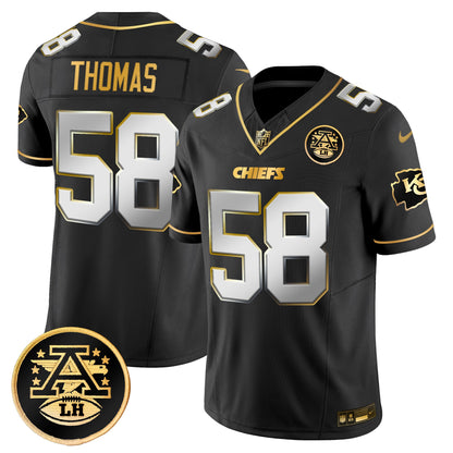 Men's Kansas City Chiefs 2025 Gold Vapor Limited Jersey - All Stitched