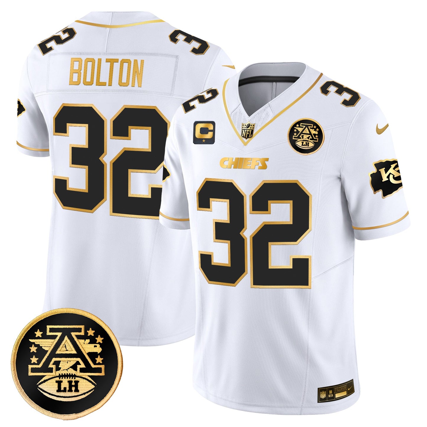 Men's Kansas City Chiefs 2025 Gold Vapor Limited Jersey - All Stitched