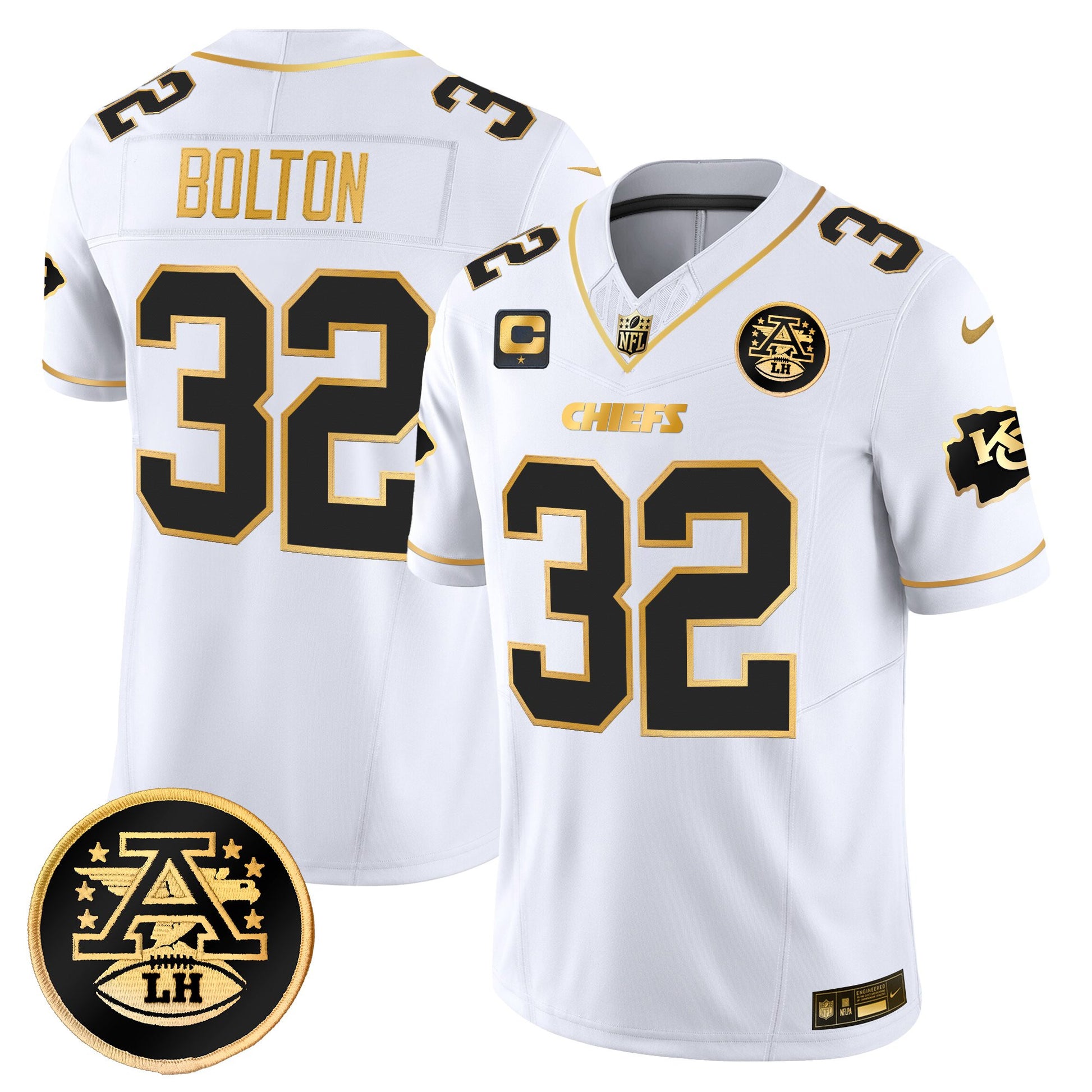 Men's Kansas City Chiefs 2025 Gold Vapor Limited Jersey - All Stitched