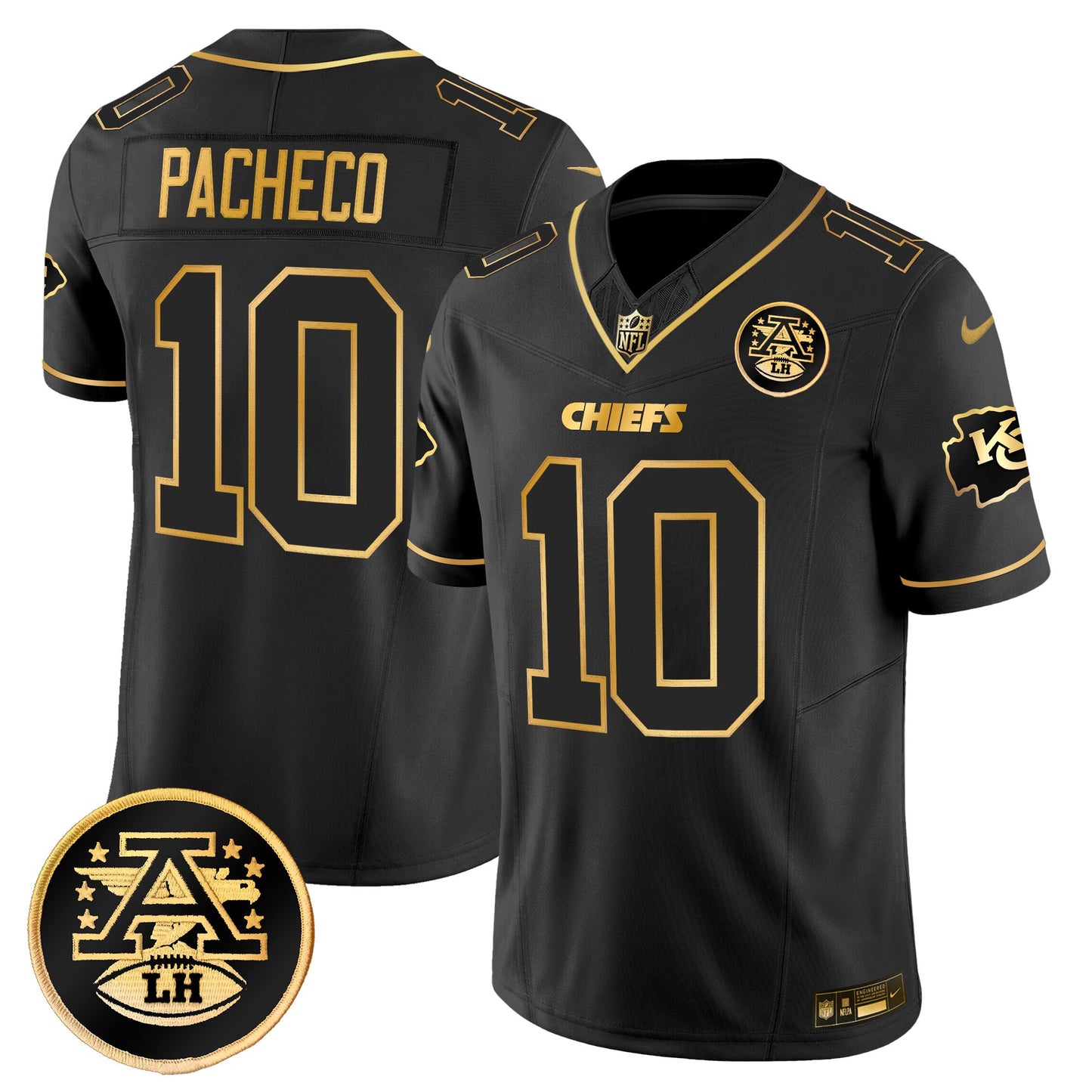 Men's Kansas City Chiefs 2025 Gold Vapor Limited Jersey - All Stitched