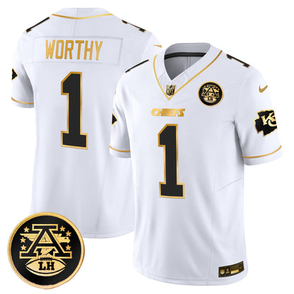 Men's Kansas City Chiefs 2025 Gold Vapor Limited Jersey - All Stitched