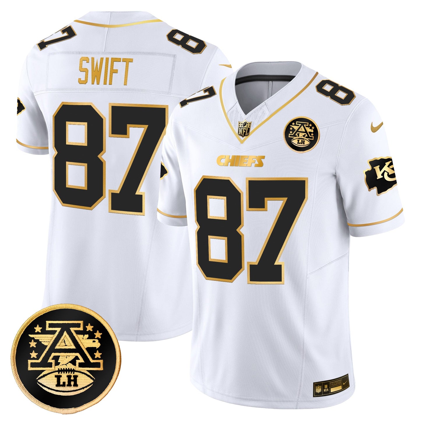Men's Kansas City Chiefs 2025 Gold Vapor Limited Jersey - All Stitched