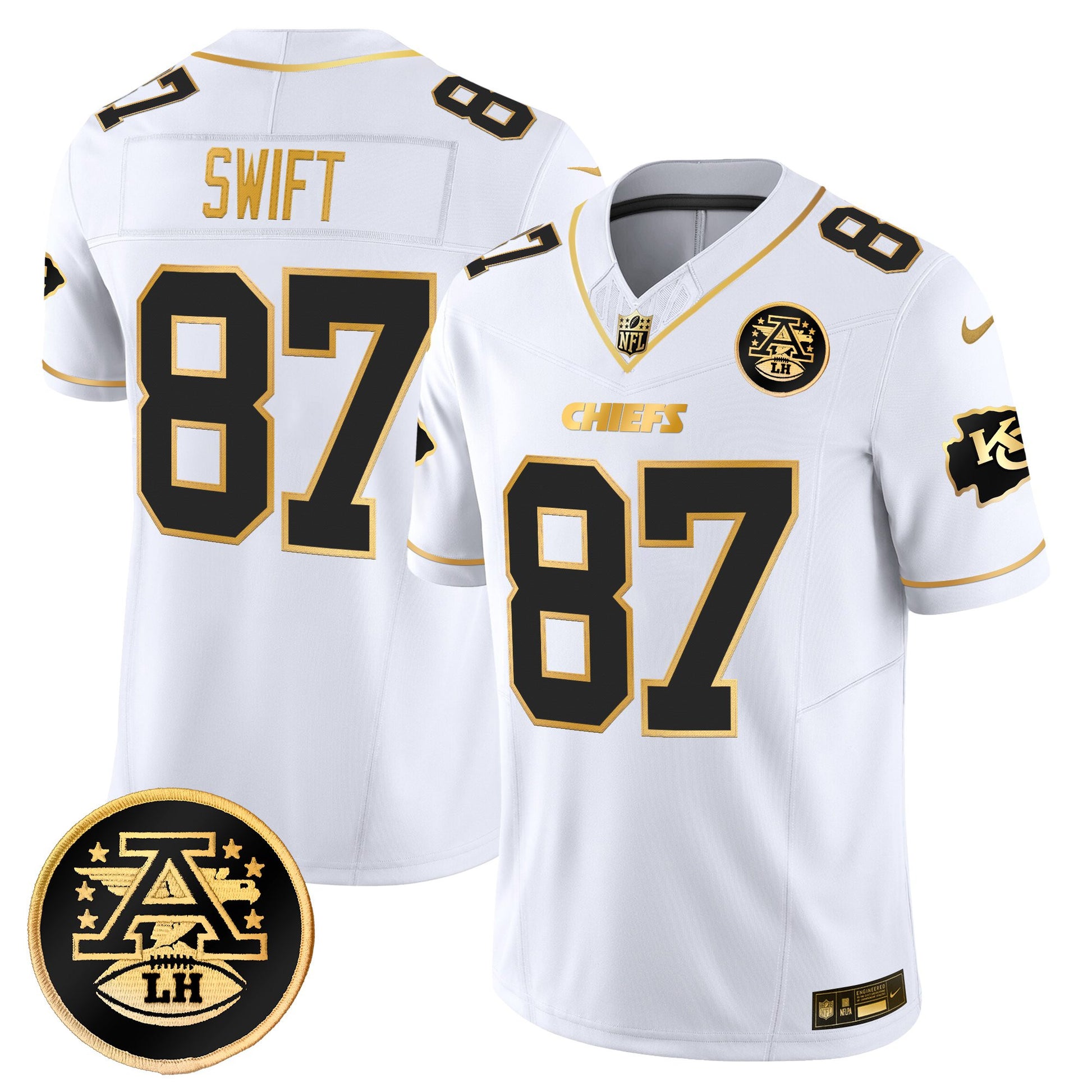 Men's Kansas City Chiefs 2025 Gold Vapor Limited Jersey - All Stitched