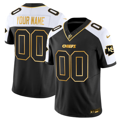 Kansas City Chiefs 2025 Gold Vapor Limited Custom Jersey - All Stitched