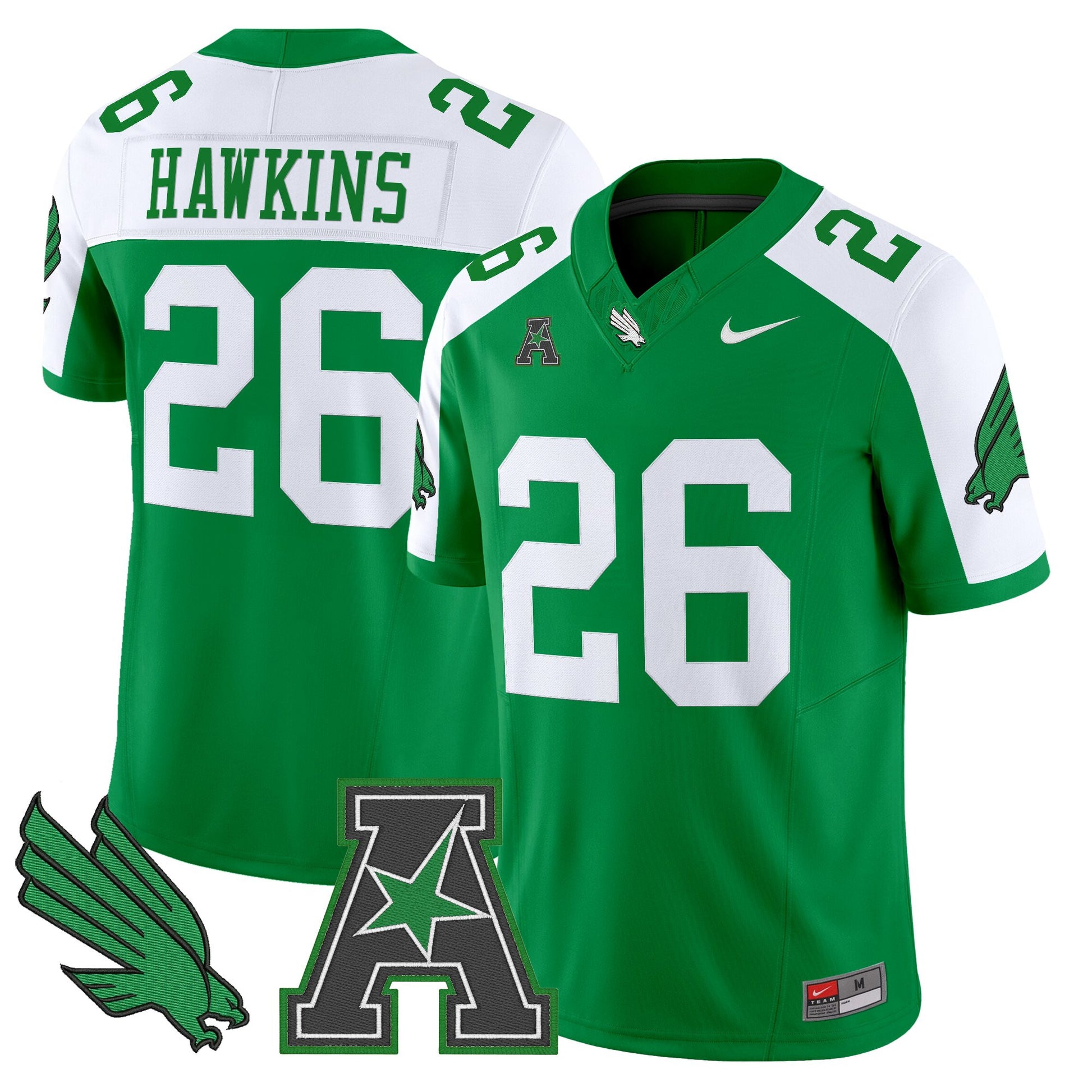 Men's North Texas Mean Green 2025 Vapor Limited Jersey - All Stitched