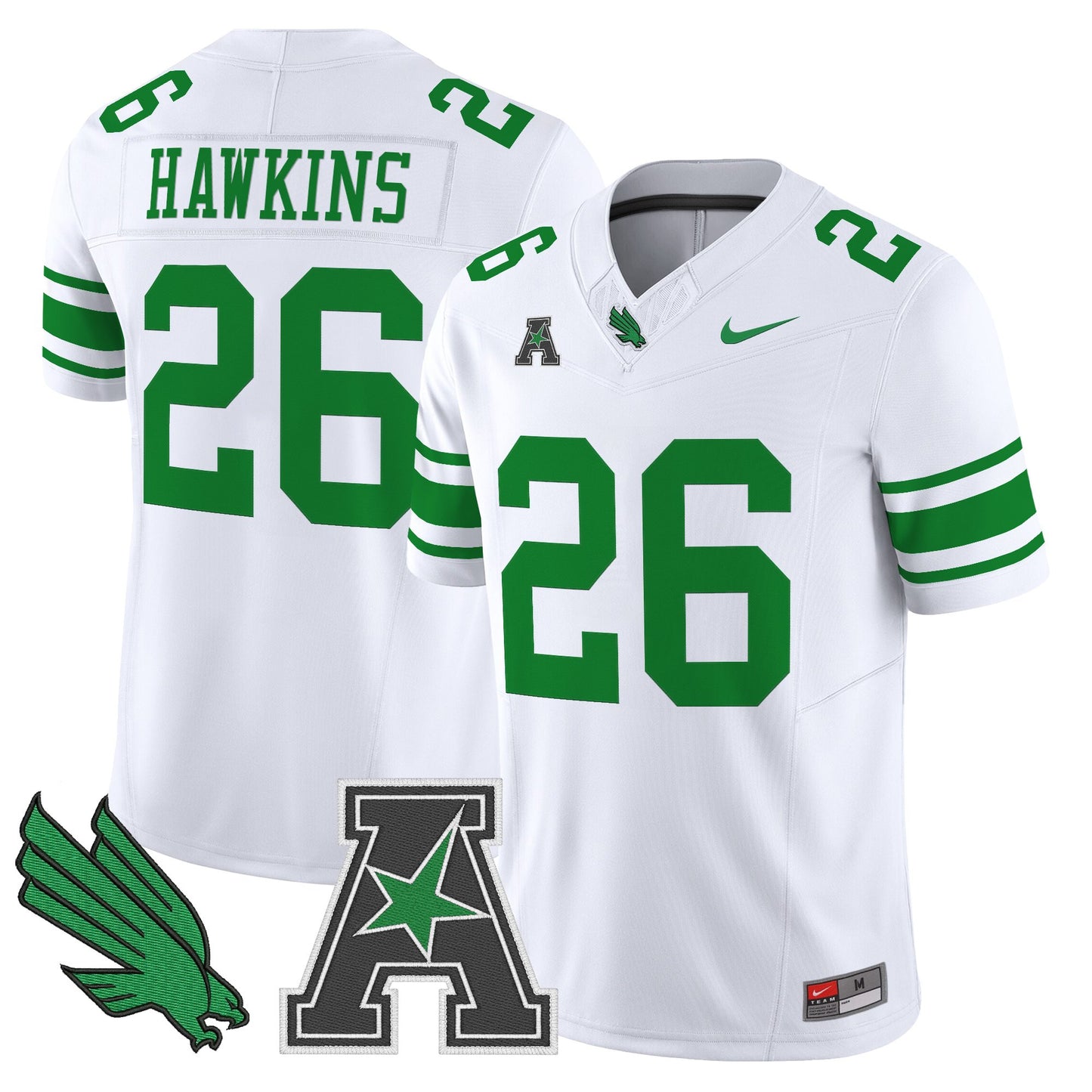 Men's North Texas Mean Green 2025 Vapor Limited Jersey - All Stitched
