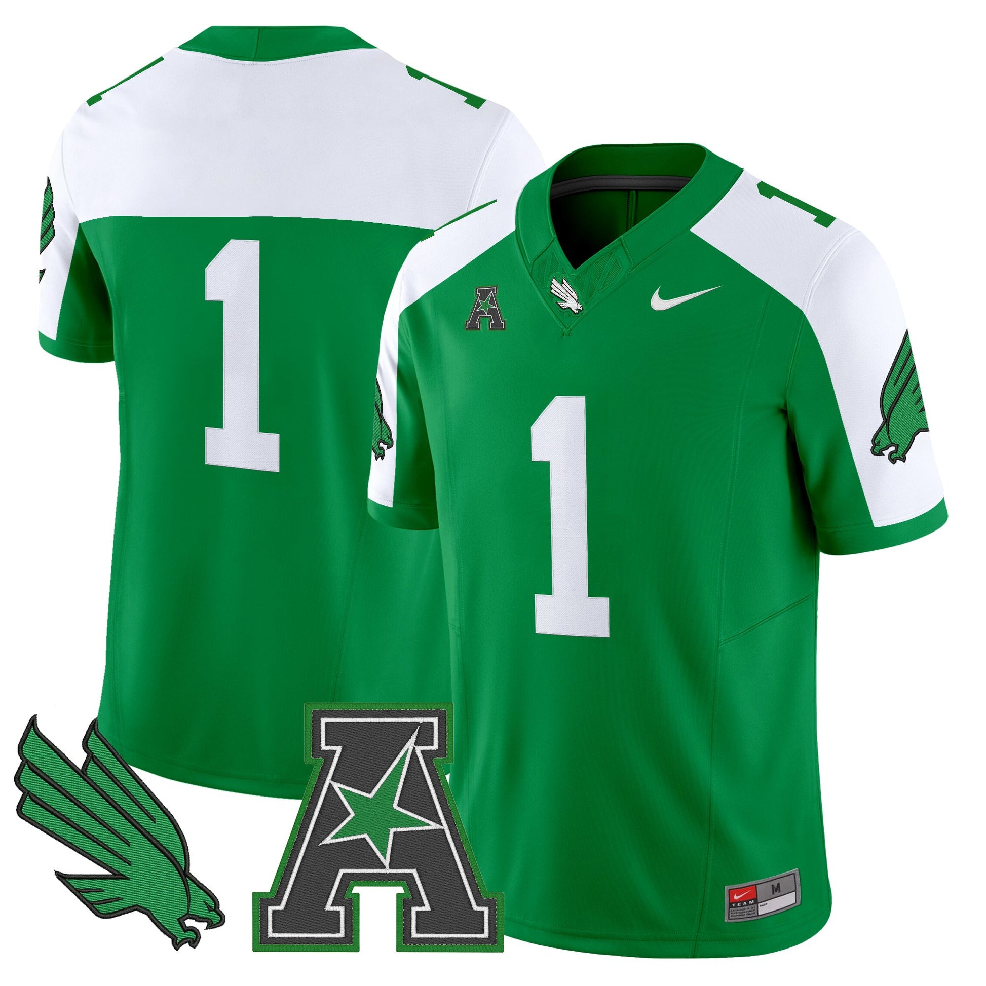 Men's North Texas Mean Green 2025 Vapor Limited Jersey - All Stitched