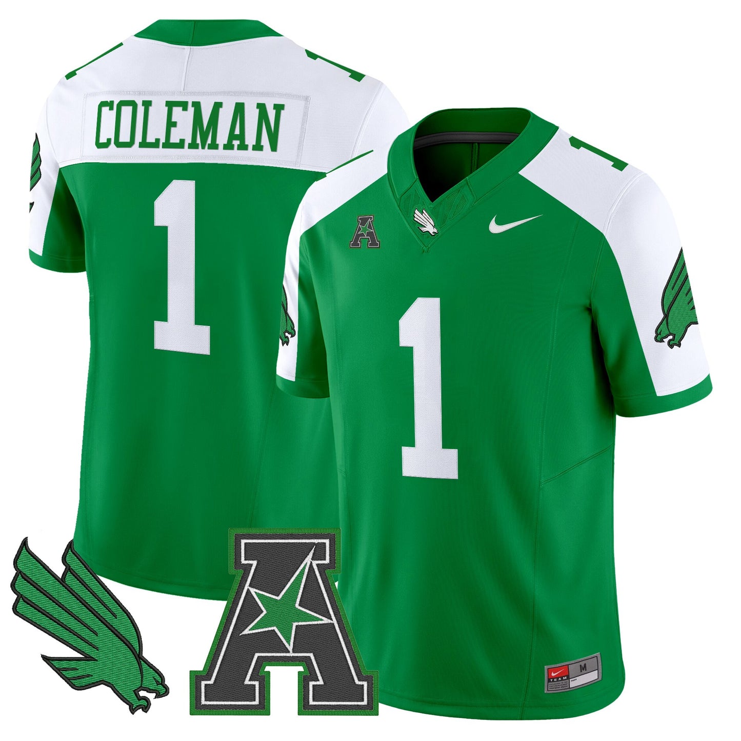Men's North Texas Mean Green 2025 Vapor Limited Jersey - All Stitched