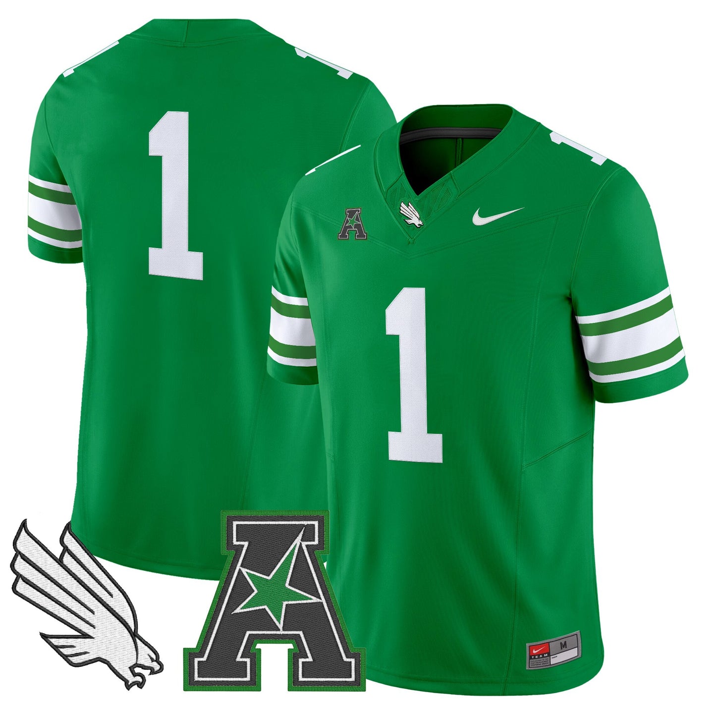 Men's North Texas Mean Green 2025 Vapor Limited Jersey - All Stitched