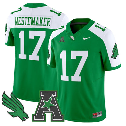 Men's North Texas Mean Green 2025 Vapor Limited Jersey - All Stitched