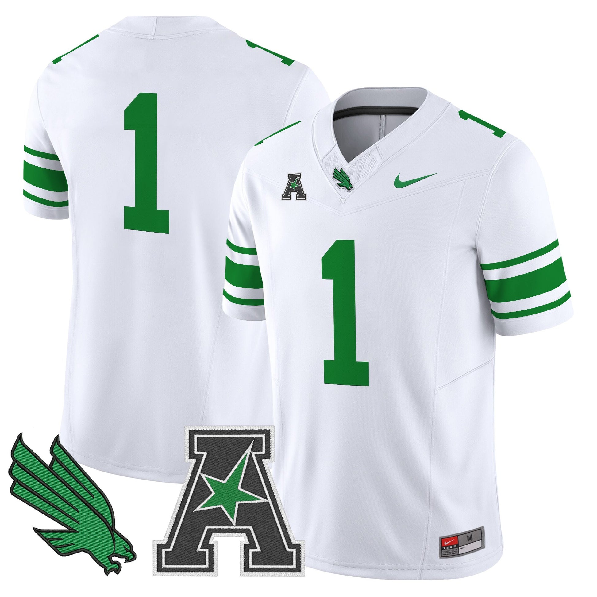 Men's North Texas Mean Green 2025 Vapor Limited Jersey - All Stitched
