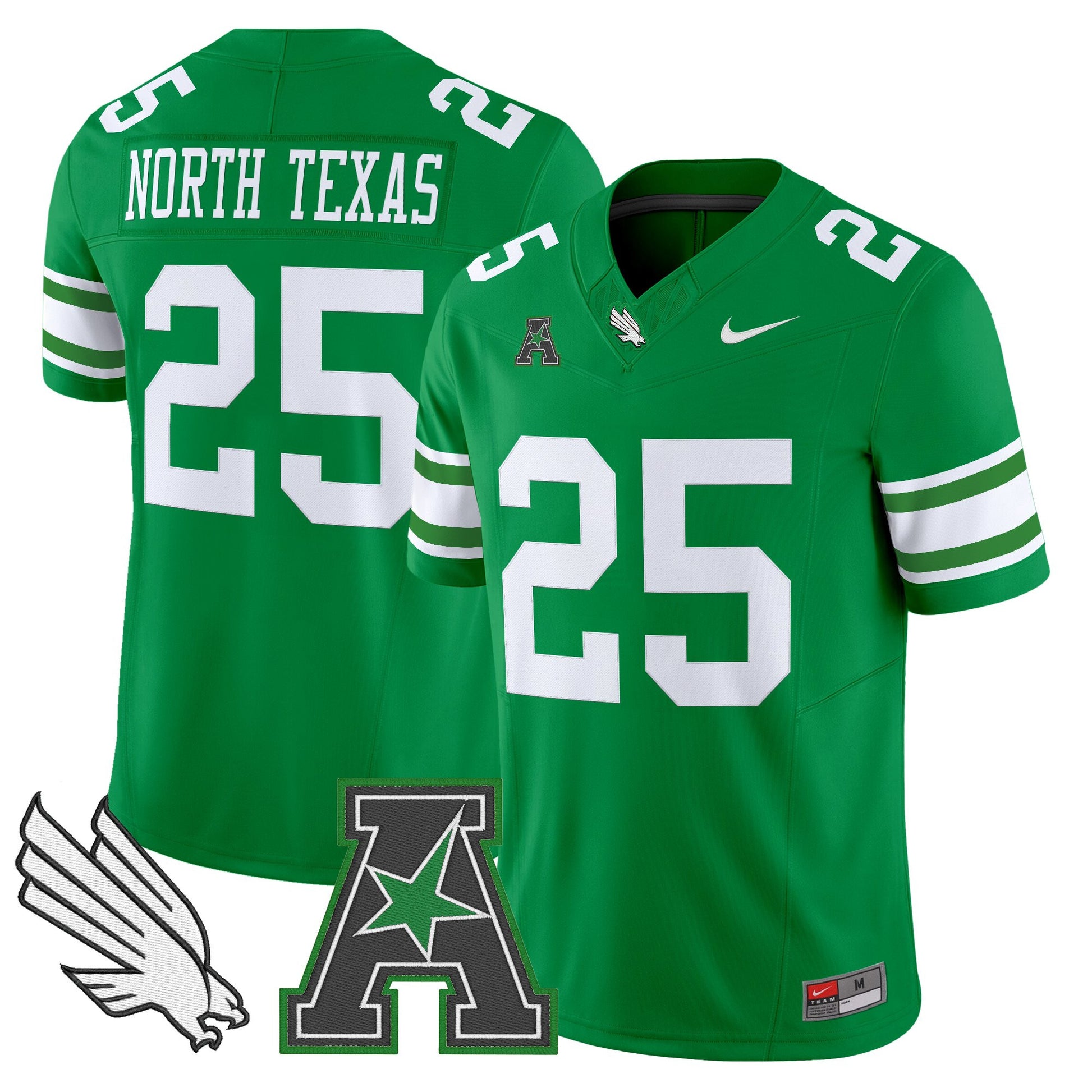 Men's North Texas Mean Green 2025 Vapor Limited Jersey - All Stitched