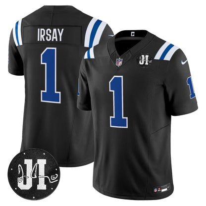 Men's Indianapolis Colts 2025 Jim Irsay Patch Vapor Limited Jersey - All Stitched