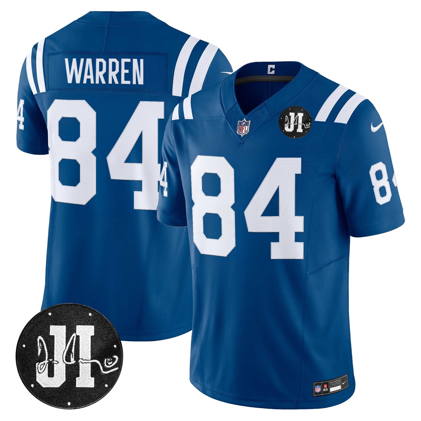 Men's Indianapolis Colts 2025 Jim Irsay Patch Vapor Limited Jersey - All Stitched