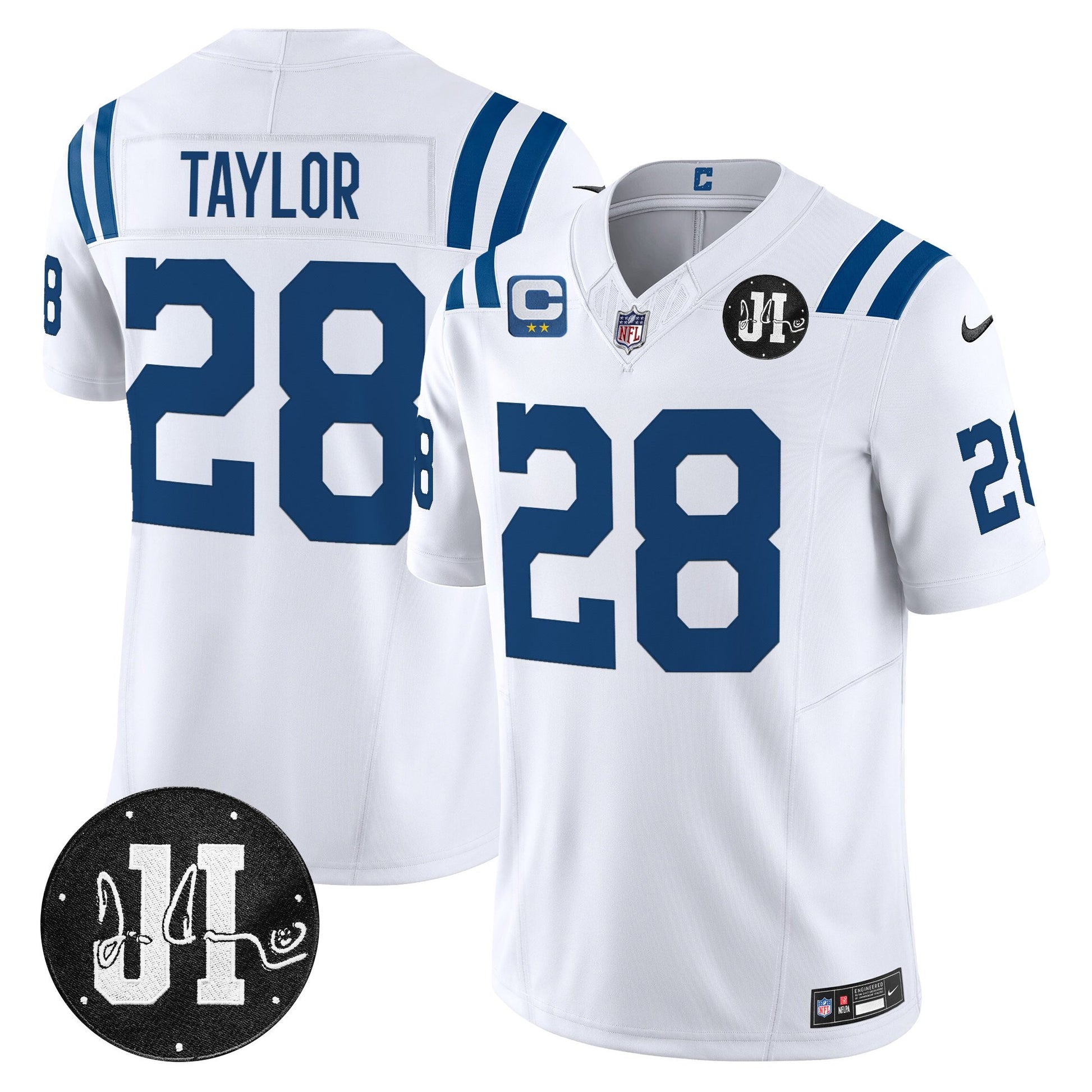 Men's Indianapolis Colts 2025 Jim Irsay Patch Vapor Limited Jersey - All Stitched