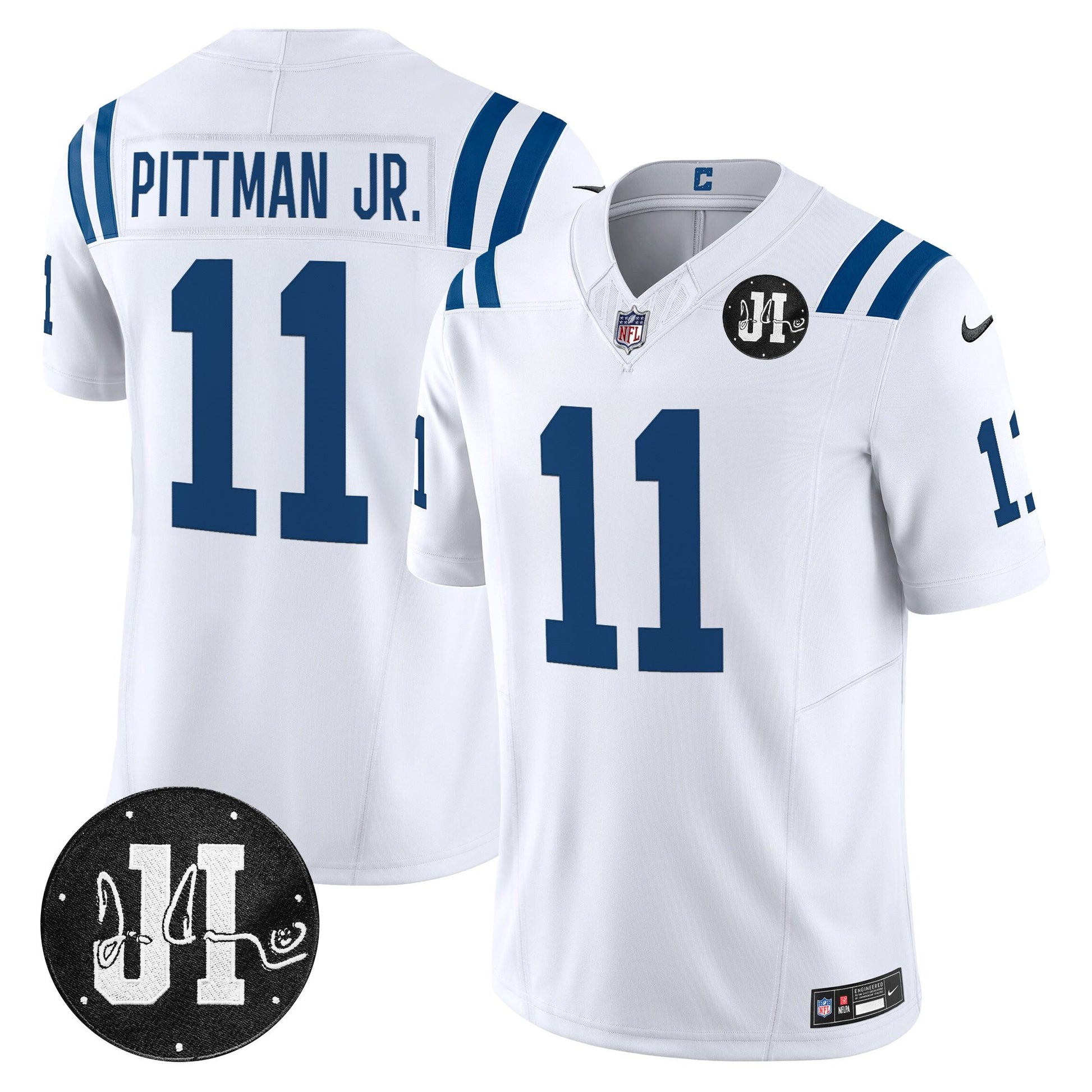Men's Indianapolis Colts 2025 Jim Irsay Patch Vapor Limited Jersey - All Stitched
