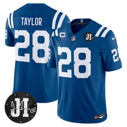 Men's Indianapolis Colts 2025 Jim Irsay Patch Vapor Limited Jersey - All Stitched