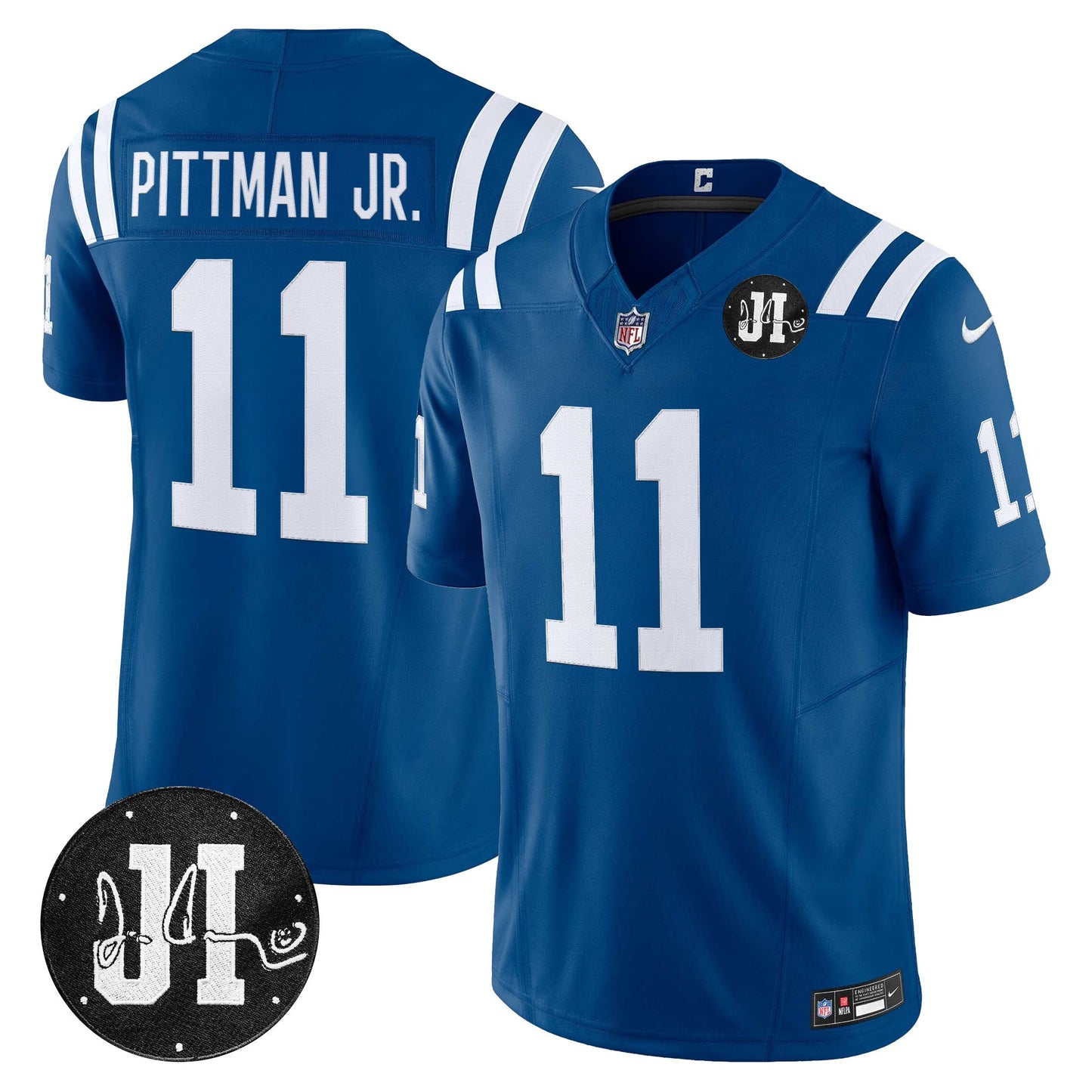 Men's Indianapolis Colts 2025 Jim Irsay Patch Vapor Limited Jersey - All Stitched