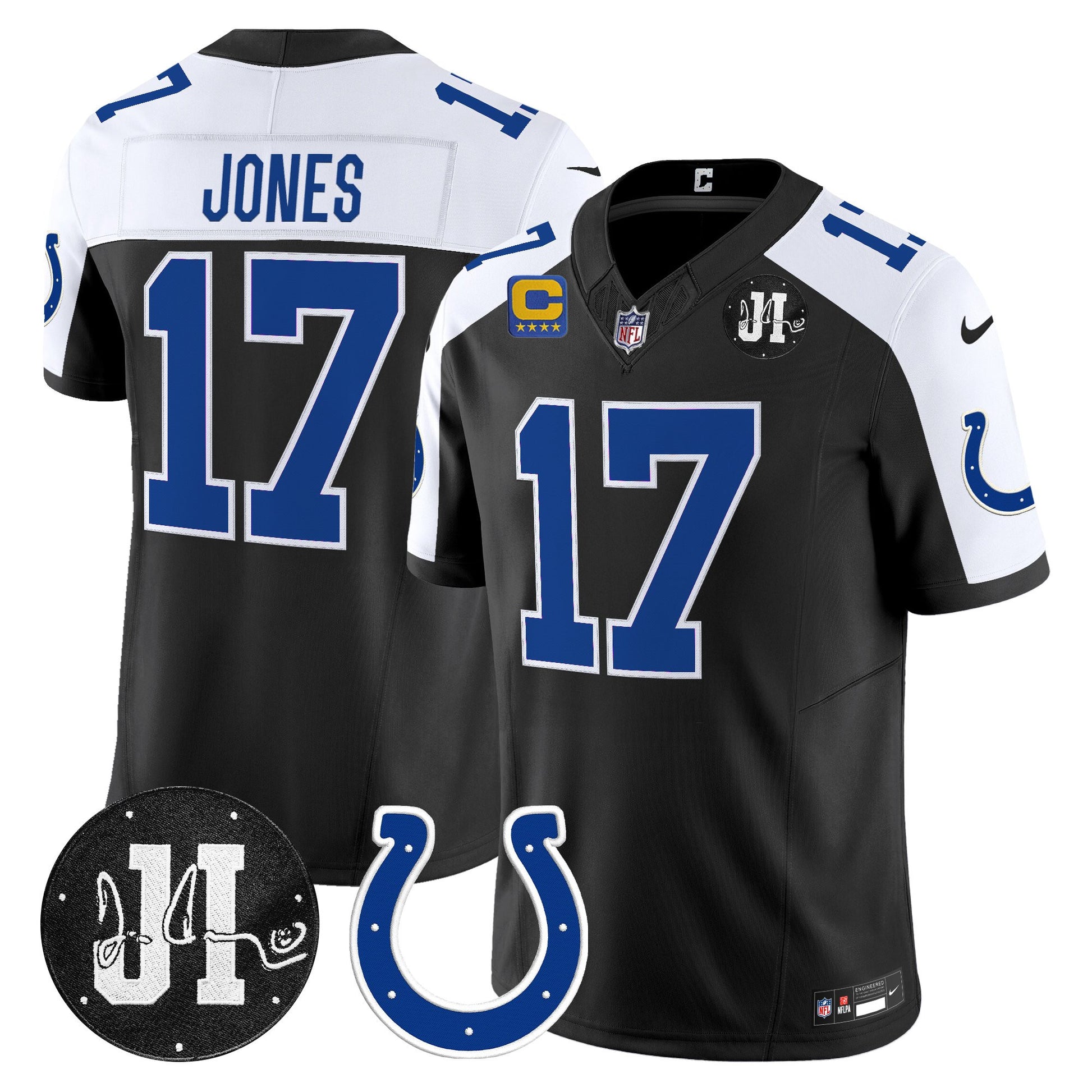 Men's Indianapolis Colts 2025 Jim Irsay Patch Vapor Limited Jersey - All Stitched