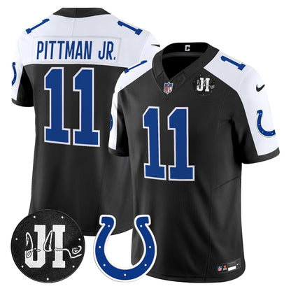 Men's Indianapolis Colts 2025 Jim Irsay Patch Vapor Limited Jersey - All Stitched