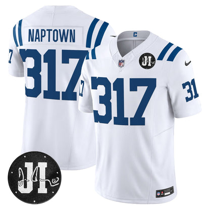 Men's Indianapolis Colts 2025 Jim Irsay Patch Vapor Limited Jersey - All Stitched