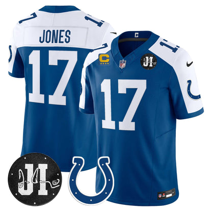 Men's Indianapolis Colts 2025 Jim Irsay Patch Vapor Limited Jersey - All Stitched