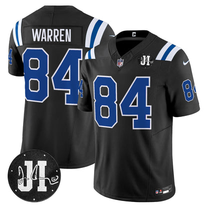 Men's Indianapolis Colts 2025 Jim Irsay Patch Vapor Limited Jersey - All Stitched