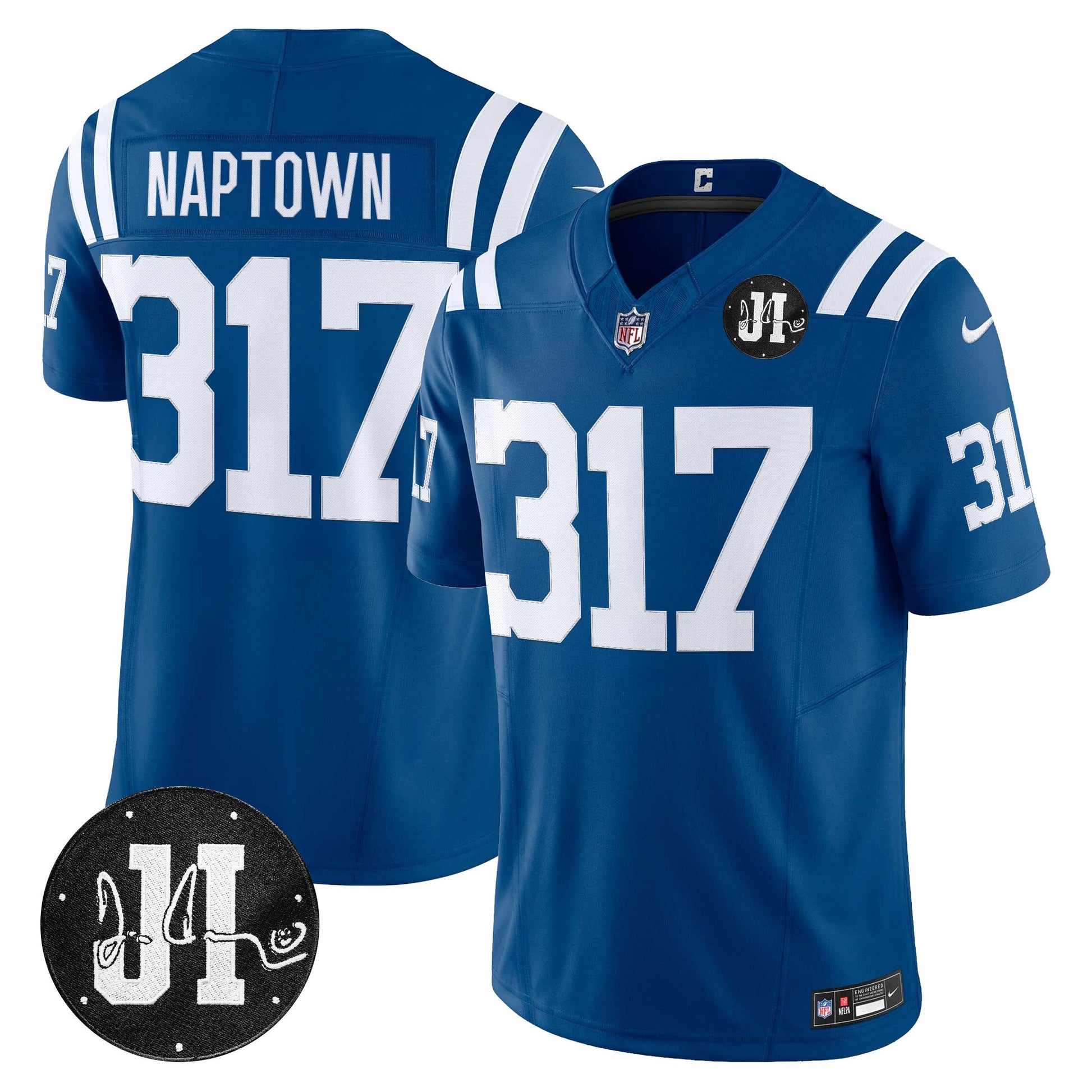 Men's Indianapolis Colts 2025 Jim Irsay Patch Vapor Limited Jersey - All Stitched