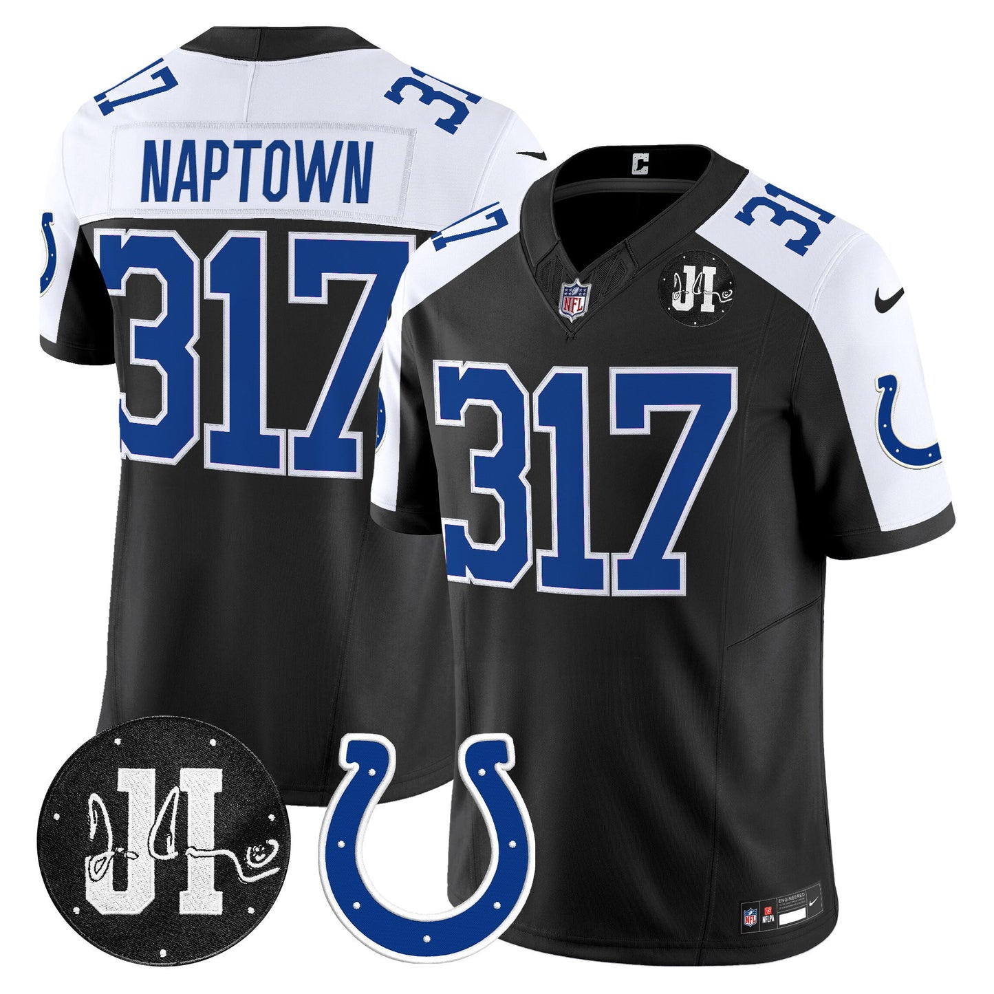 Men's Indianapolis Colts 2025 Jim Irsay Patch Vapor Limited Jersey - All Stitched