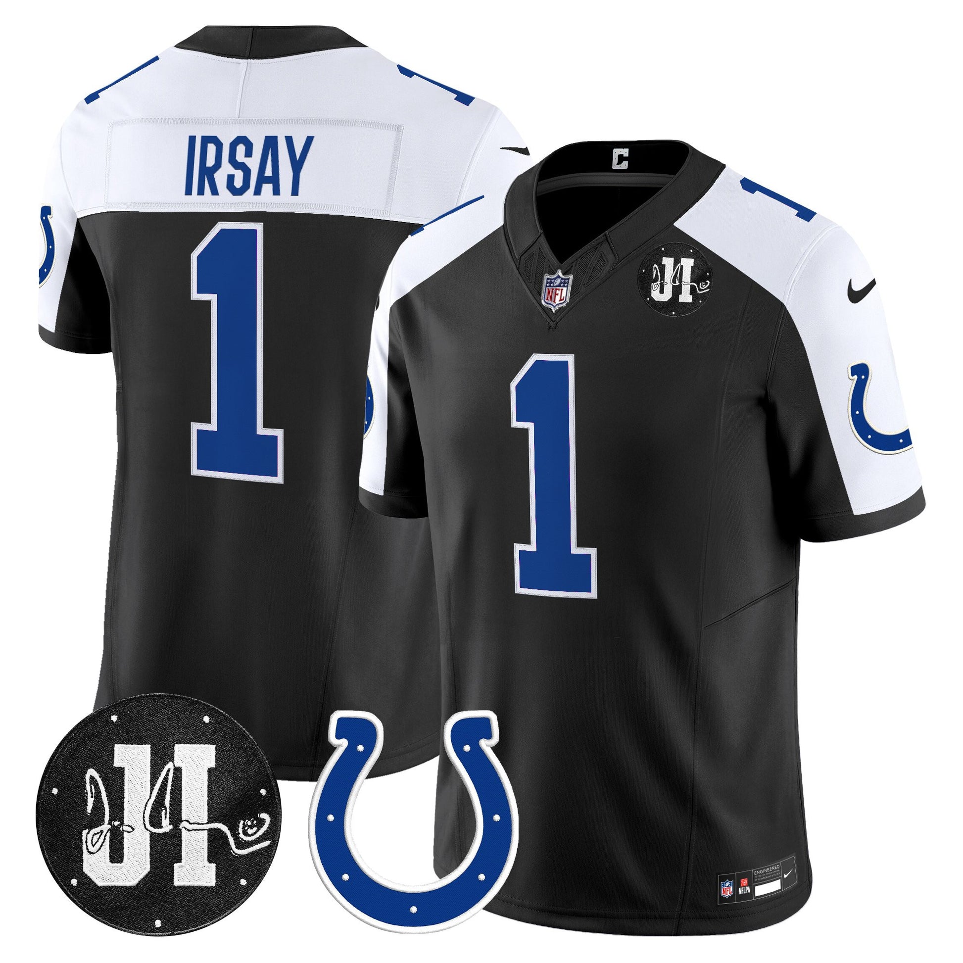 Men's Indianapolis Colts 2025 Jim Irsay Patch Vapor Limited Jersey - All Stitched
