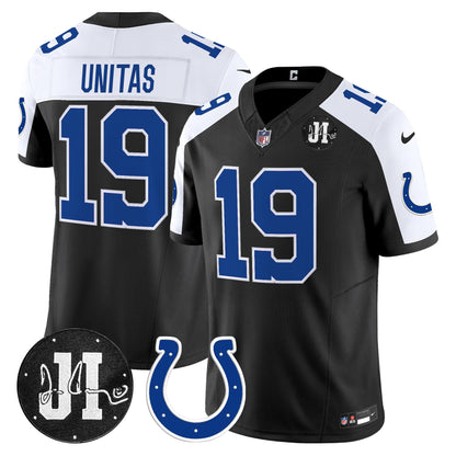 Men's Indianapolis Colts 2025 Jim Irsay Patch Vapor Limited Jersey - All Stitched