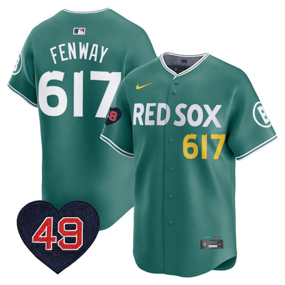BOS Tim Wakefield Patch Vapor Premier Limited Jersey - All Stitched