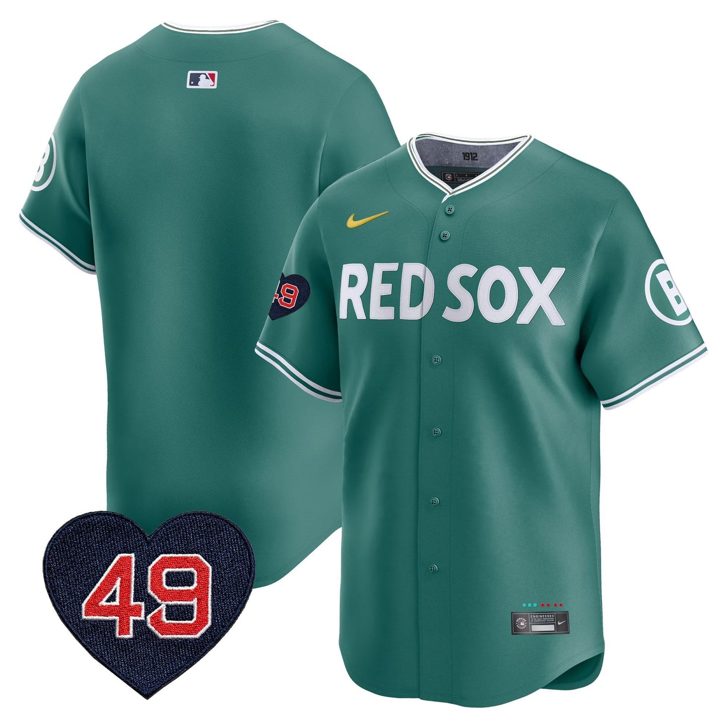 BOS Tim Wakefield Patch Vapor Premier Limited Jersey - All Stitched