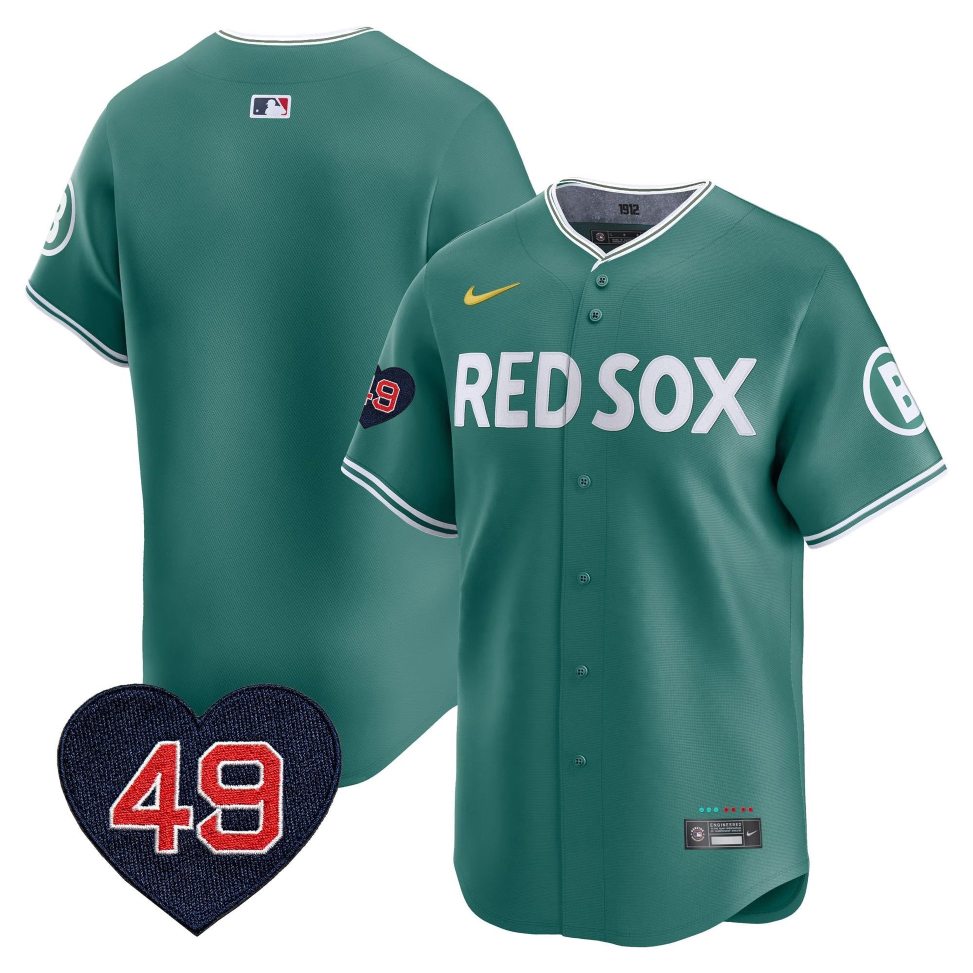 BOS Tim Wakefield Patch Vapor Premier Limited Jersey - All Stitched