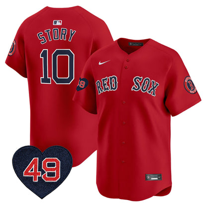 Men's Boston Red Sox Tim Wakefield Patch Vapor Premier Limited Jersey - All Stitched