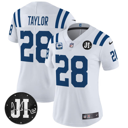Women's Indianapolis Colts 2025 Jim Irsay Patch Vapor Limited Jersey - All Stitched
