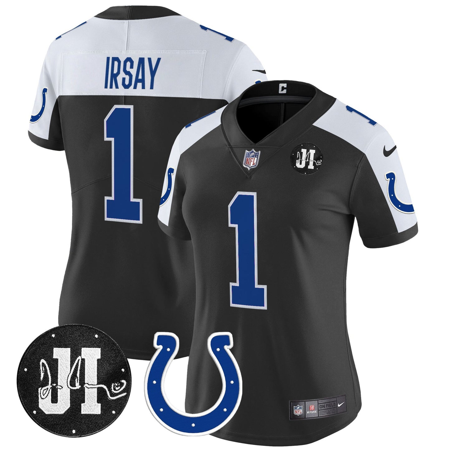 Women's Indianapolis Colts 2025 Jim Irsay Patch Vapor Limited Jersey - All Stitched