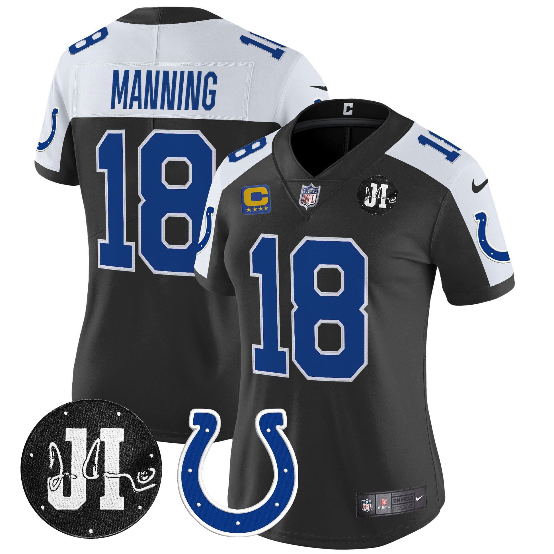 Women's Indianapolis Colts 2025 Jim Irsay Patch Vapor Limited Jersey - All Stitched