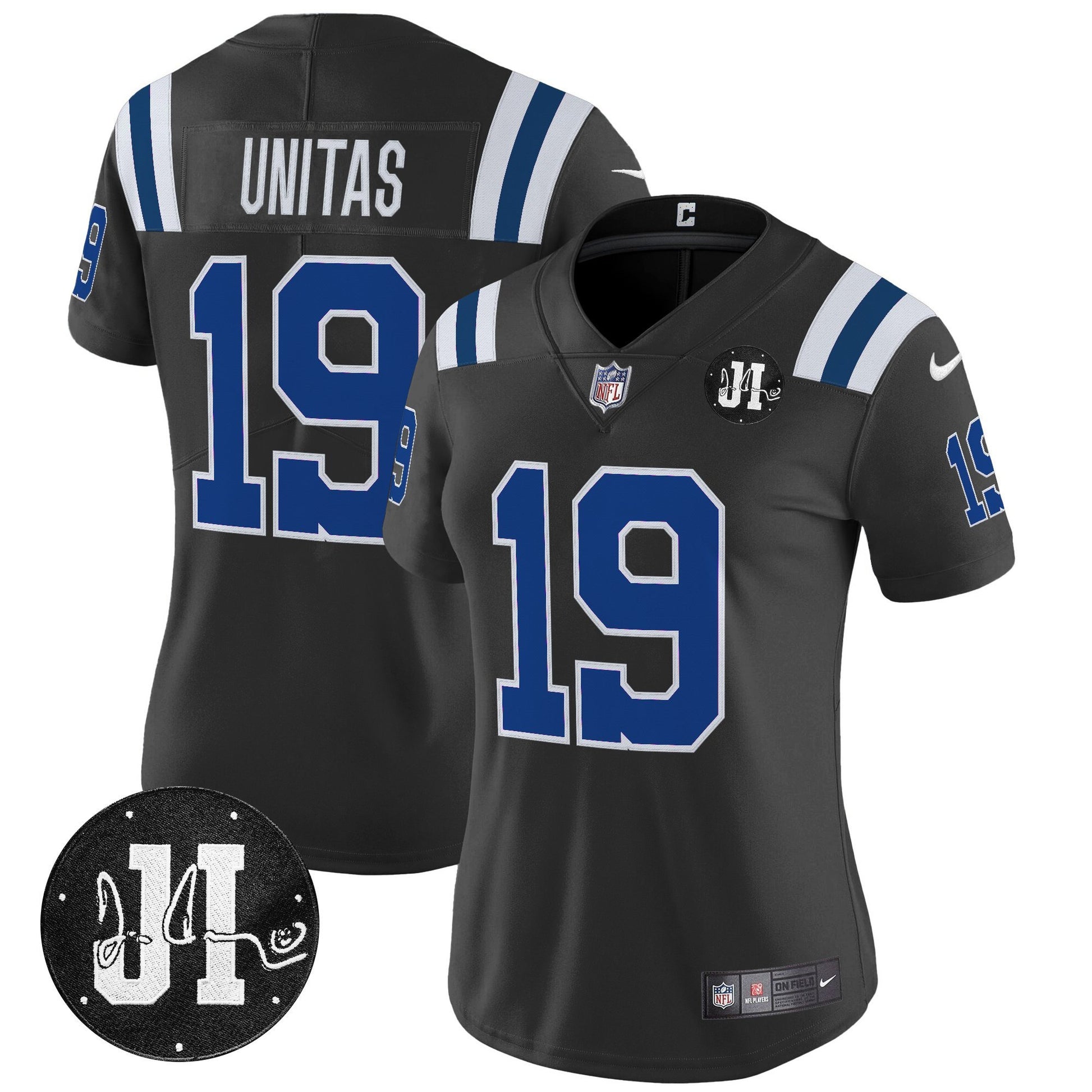 Women's Indianapolis Colts 2025 Jim Irsay Patch Vapor Limited Jersey - All Stitched