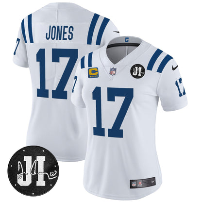 Women's Indianapolis Colts 2025 Jim Irsay Patch Vapor Limited Jersey - All Stitched