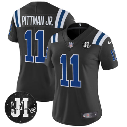 Women's Indianapolis Colts 2025 Jim Irsay Patch Vapor Limited Jersey - All Stitched