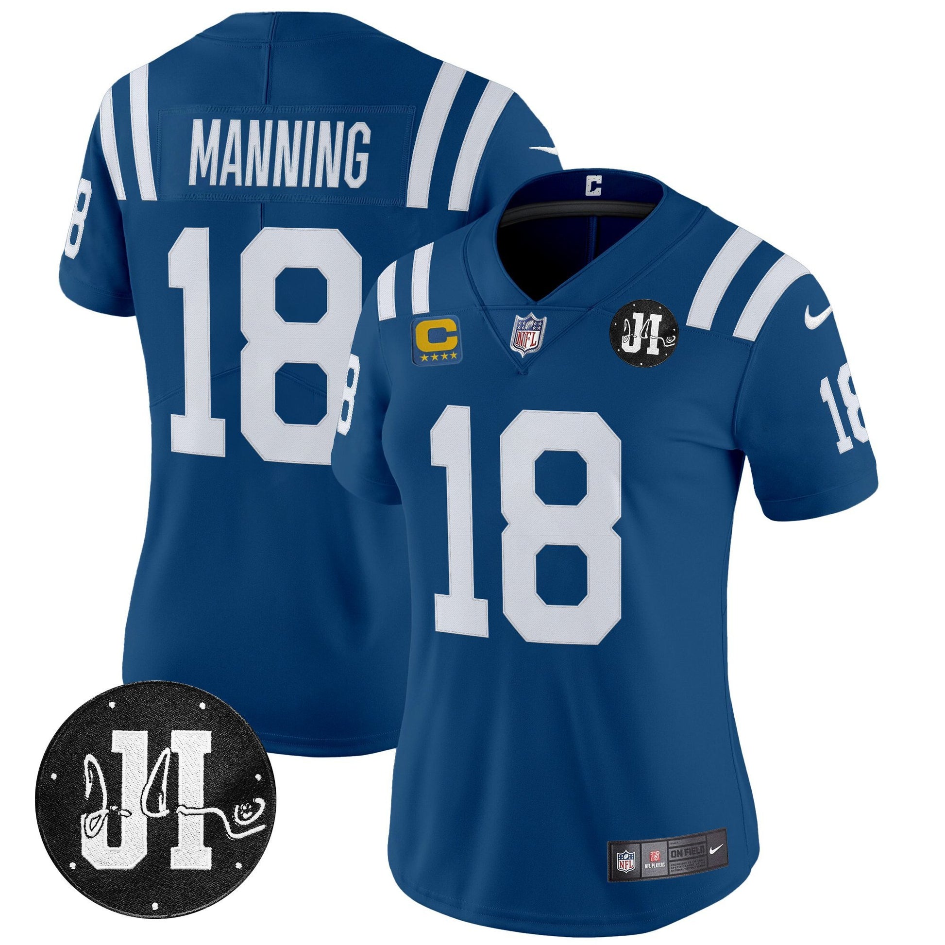 Women's Indianapolis Colts 2025 Jim Irsay Patch Vapor Limited Jersey - All Stitched