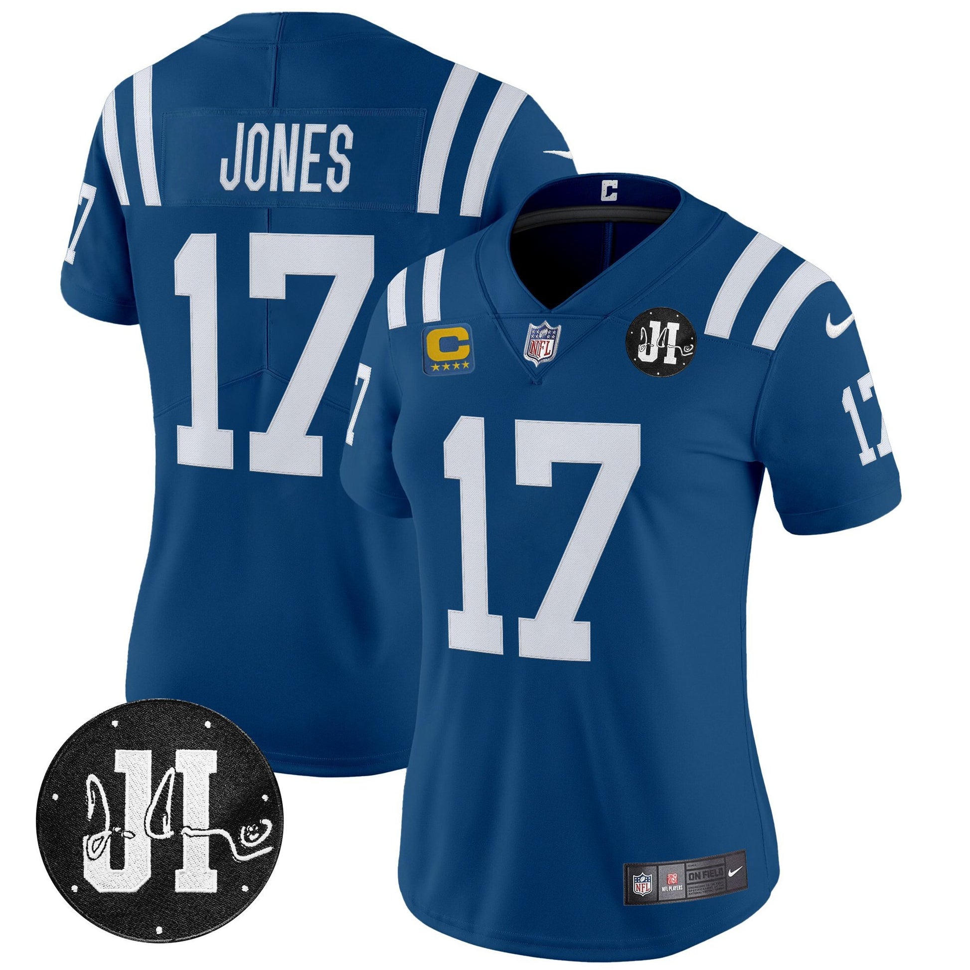 Women's Indianapolis Colts 2025 Jim Irsay Patch Vapor Limited Jersey - All Stitched