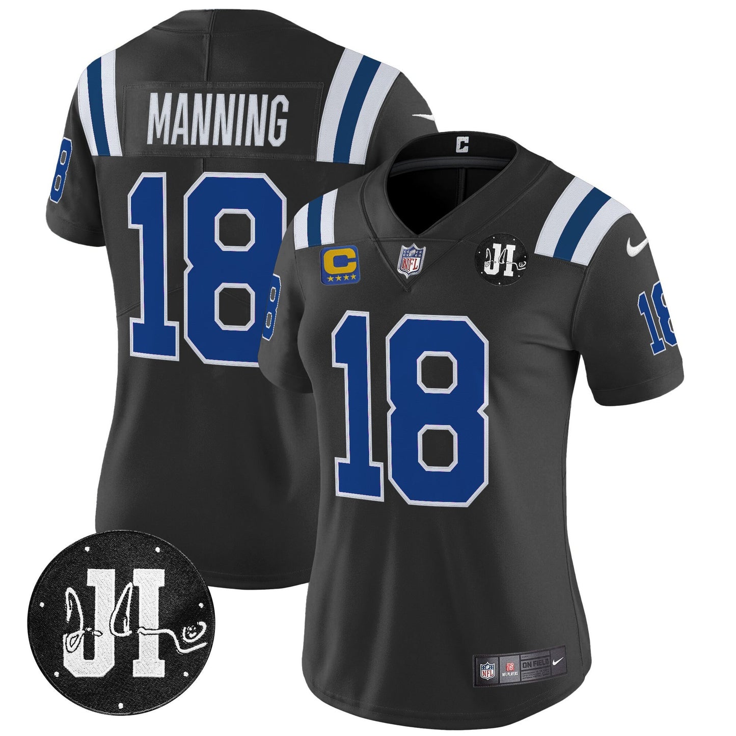 Women's Indianapolis Colts 2025 Jim Irsay Patch Vapor Limited Jersey - All Stitched