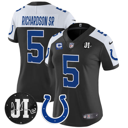 Women's Indianapolis Colts 2025 Jim Irsay Patch Vapor Limited Jersey - All Stitched