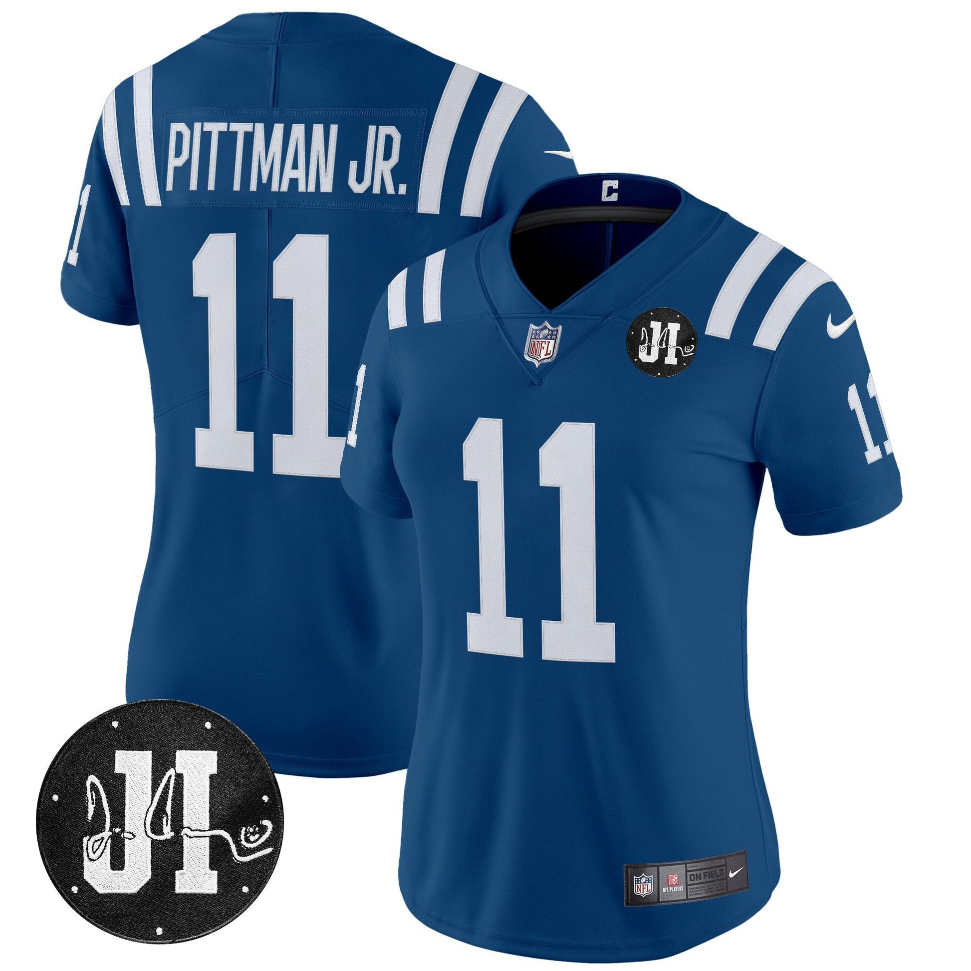 Women's Indianapolis Colts 2025 Jim Irsay Patch Vapor Limited Jersey - All Stitched