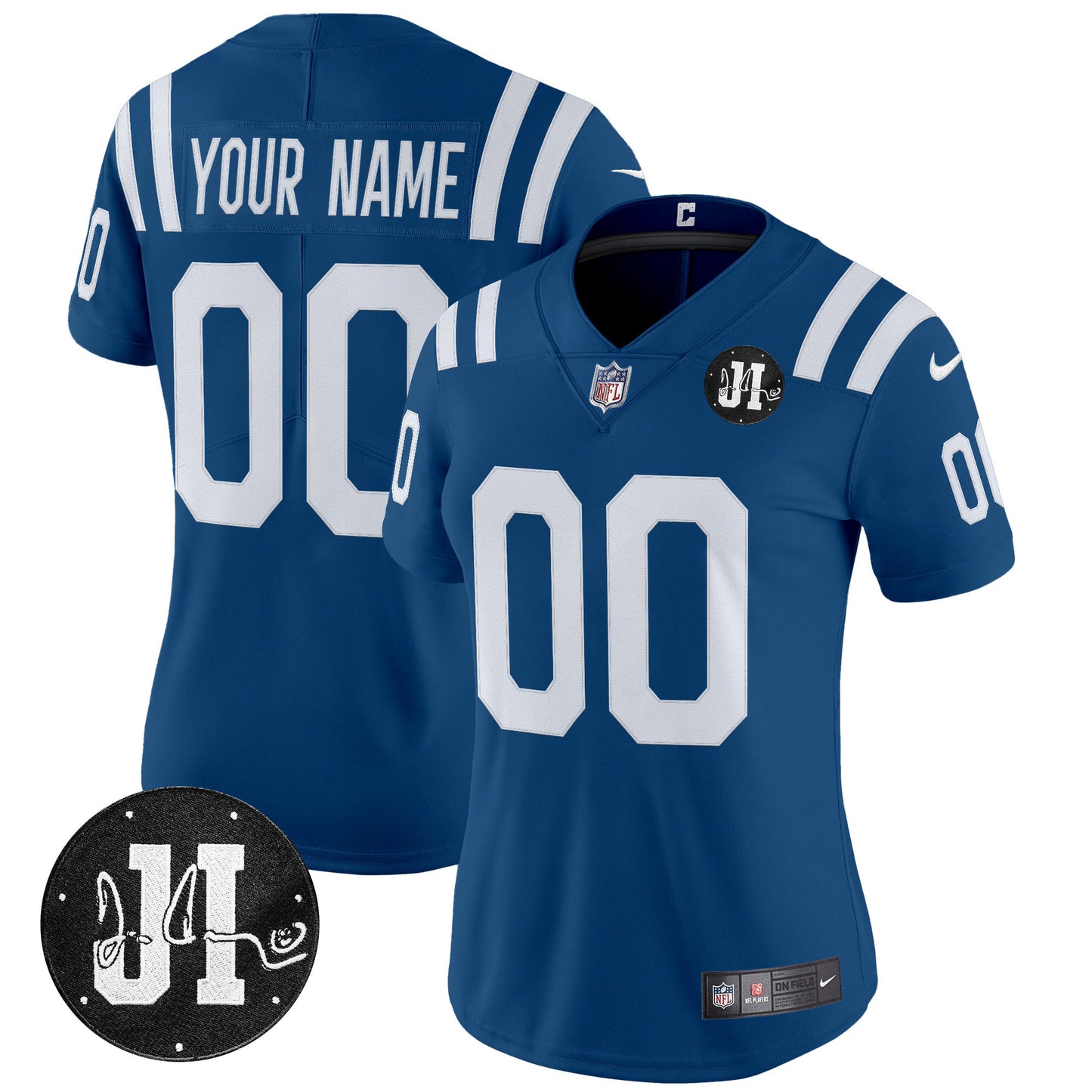 Indianapolis Colts 2025 Jim Irsay Patch Vapor Limited Custom Jersey - All Stitched